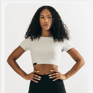 Alphalete Collective Open Back Crop Tee